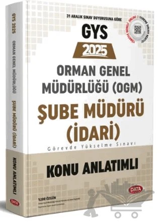 Orman Genel Müdürlüğü GYS Şube Müdürü (İdari) Konu Anlatımlı – Kolektif – Data Yayınları kitap kapağı