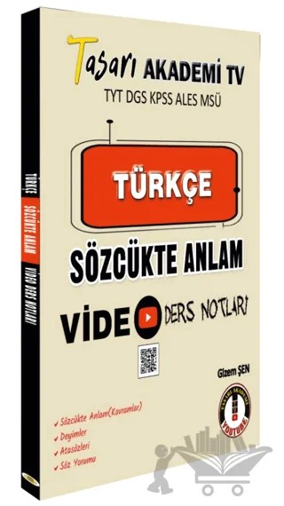 Türkçe Sözcükte Anlam Video Ders Notları – Gizem Şen – Tasarı Eğitim Yayınları kitap kapağı