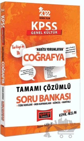 2022 KPSS Harita Yorumlayan Tamamı Çözümlü Coğrafya Soru Bankası – Kemal Arslan – Yargı Yayınevi kitap kapağı