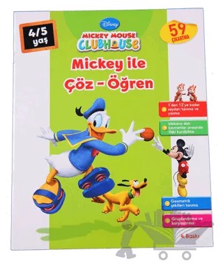 Mickey Mouse Clubhouse - Mickey ile Çöz - Öğren (4-5 Yaş) – Kolektif – Doğan Egmont Yayıncılık kitap kapağı
