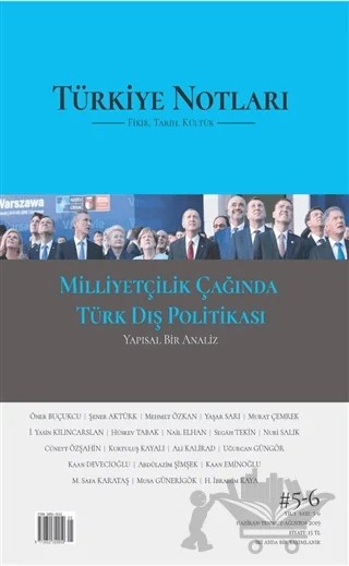 Türkiye Notları Fikir Tarih Kültür Dergisi Sayı: 5 - 6 – Türkiye Notları Dergisi Yayınları kitap kapağı
