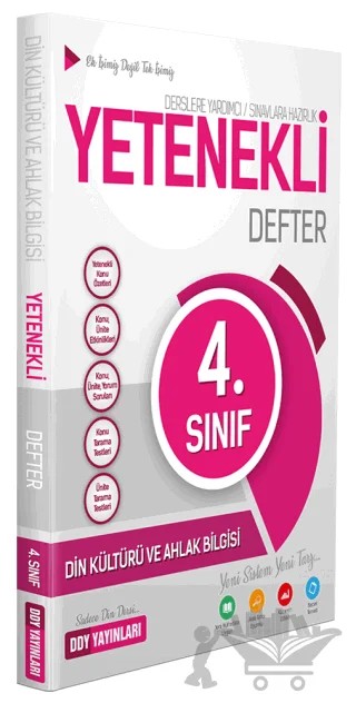 4. Sınıf Din Kültürü ve Ahlak Bilgisi Yetenekli Defter – Kolektif – DDY Yayınları kitap kapağı