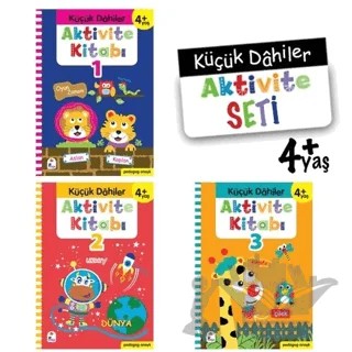 Küçük Dahiler Aktivite Seti 4+ Yaş (3 Kitap Takım) – Ayça G. Derin, Gülizar Ç. Çetinkaya – İndigo Çocuk kitap kapağı