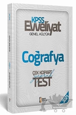 2021 Evveliyat KPSS Coğrafya Çek Kopart Yaprak Test – Kolektif – İSEM Yayıncılık kitap kapağı