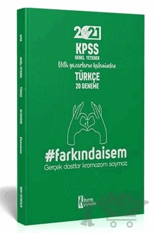 İsem 2021 Farkında İsem KPSS Genel Yetenek Türkçe 20 Deneme – Kolektif – İSEM Yayıncılık kitap kapağı