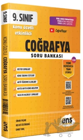 9. Sınıf Coğrafya Etkinlikli Soru Bankası – Sinan Yaşar, Necati Üstündağ, Emre Tunç – ENS Yayınları kitap kapağı