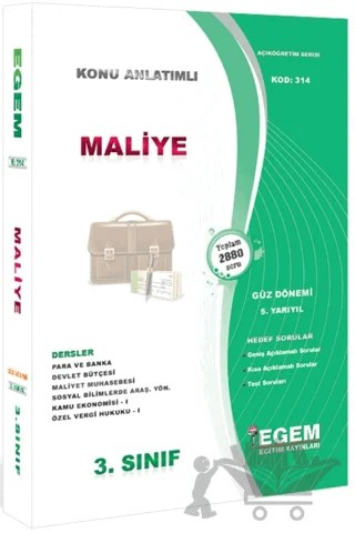 3. Sınıf 5. Yarıyıl Maliye Konu Anlatımlı Soru Bankası - Kod 314 – Kolektif – Egem Eğitim Yayınları kitap kapağı