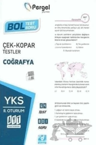 AYT Coğrafya Çek-Kopar Testler – Kolektif – Pergel Yayınları kitap kapağı