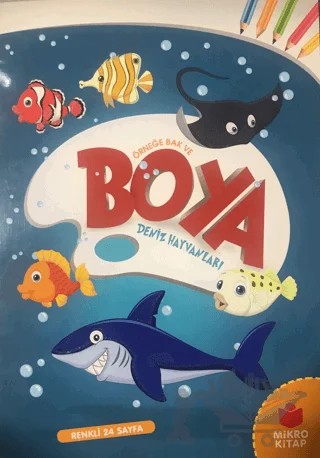 Boyama Kitabı: Deniz Hayvanları – Kolektif – Mikro Kitap kitap kapağı