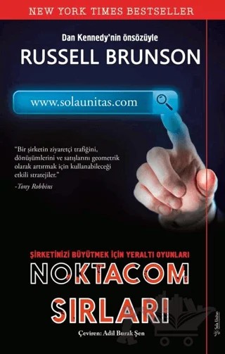 NoktaCom Sırları - Şirketinizi Büyütmek İçin Yeraltı Oyunları – Russell Brunson – Sola Unitas kitap kapağı