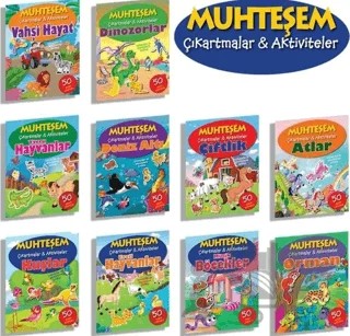 Hayvan Temalı Muhteşem Çıkartmalar - 10 Kitap Takım – Kolektif – Parıltı Yayınları kitap kapağı