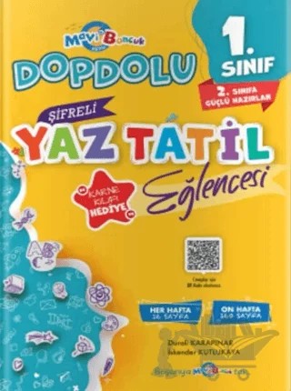 1. Sınıf Şifreli Yaz Tatili Eğlencesi – Kolektif – Mavi Boncuk Akademi kitap kapağı