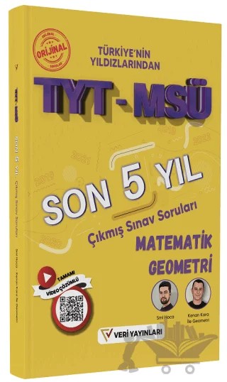 TYT MSÜ Matematik Geometri Son 5 Yıl Çıkmış Sınav Soruları – Kenan Kara – Veri Yayınları kitap kapağı