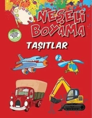 Neşeli Boyama - Taşıtlar (Suluboya Hediyeli) – Kolektif – Parıltı Yayınları kitap kapağı