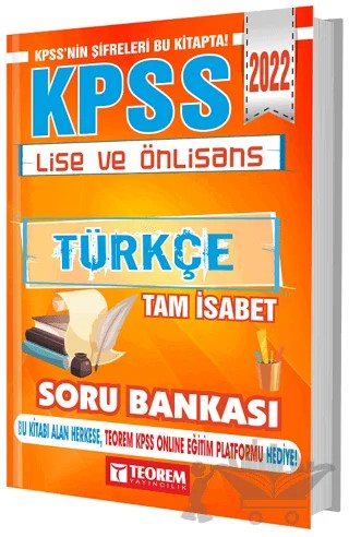 2022 KPSS Lise ve Önlisans Tam İsabet Türkçe Soru Bankası – Kolektif – Teorem Yayıncılık kitap kapağı