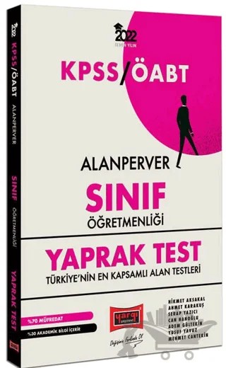 2022 ÖABT AlanPerver Sınıf Öğretmenliği Yaprak Test – Kolektif – Yargı Yayınevi kitap kapağı