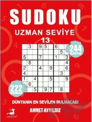 Sudoku Uzman Seviye 13 – Ahmet Ayyıldız – Olimpos Yayınları kitap kapağı