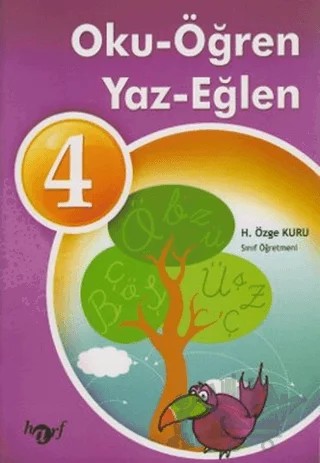Oku - Öğren - Yaz - Eğlen 4 (El Yazılı) – H. Özge Kuru – Harf Eğitim Yayıncılık kitap kapağı