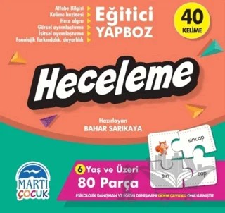 Heceleme - Eğitici Yapboz – Bahar Sarıkaya – Martı Çocuk Yayınları kitap kapağı