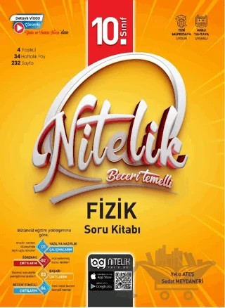 10. Sınıf Beceri Temelli Fizik Soru Kitabı – Sedat Meydaneri, Yeliz Ateş – Nitelik Yayınları kitap kapağı