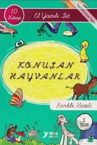Konuşan Hayvanlar El Yazılı Renkli Heceli 1. Sınıf (10 Kitap Set) – Kolektif – Yuva Yayınları kitap kapağı