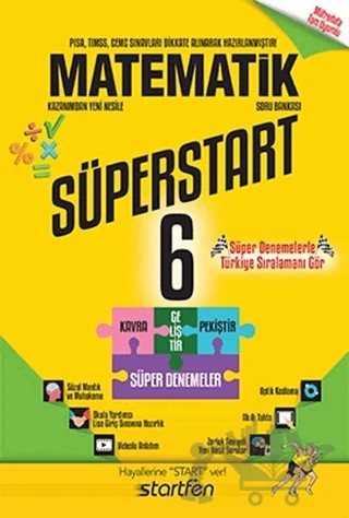 6. Sınıf Matematik Süperstart Soru Bankası – Kolektif – Startfen Yayınları kitap kapağı
