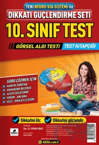 10. Sınıf Dikkati Güçlendirme Seti Test – Osman Abalı – Adeda Yayınları kitap kapağı