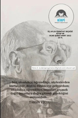 Kirpi Edebiyat ve Düşün Dergisi 8 – Artshop Yayıncılık kitap kapağı