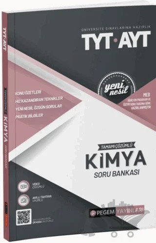 2022 TYT-AYT Tamamı Çözümlü Kimya Soru Bankası – Kolektif – Pegem Akademi Yayıncılık kitap kapağı