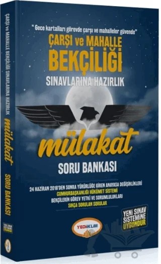 Çarşı ve Mahalle Bekçiliği Sınavlarına Hazırlık Mülakat Soru Bankası – Kolektif – Yediiklim Yayınları kitap kapağı