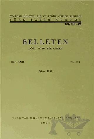 Belleten Sayı: 233 Cilt: 62 – Türk Tarih Kurumu Yayınları kitap kapağı