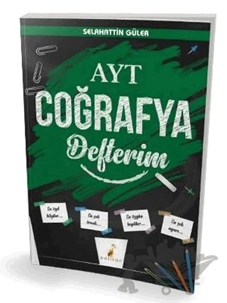2021 AYT Coğrafya Defterim – Selahattin Güler – Pelikan Tıp Teknik Yayıncılık kitap kapağı