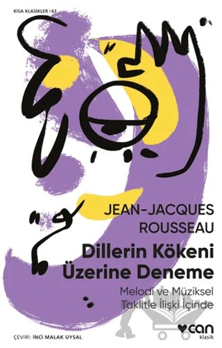 Dillerin Kökeni Üzerine Deneme – Jean Jacques Rouesseau – Can Yayınları kitap kapağı