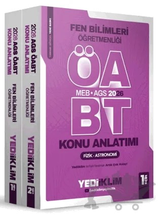 2026 MEB AGS ÖABT Fen Bilimleri Öğretmenliği Konu Anlatımı 2 Cilt – Kolektif – Yediiklim Yayınları kitap kapağı