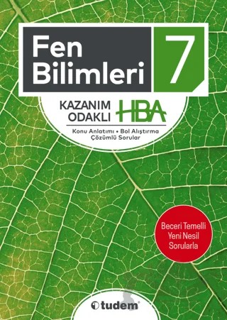 7. Sınıf Fen Bilimleri Kazanım Odaklı HBA – Kolektif – Tudem Yayınları - Bayilik kitap kapağı