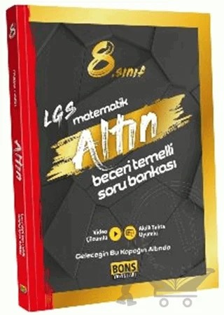 2022 8. Sınıf ALTIN Matematik Soru Bankası – Kolektif – Bons Yayınları kitap kapağı