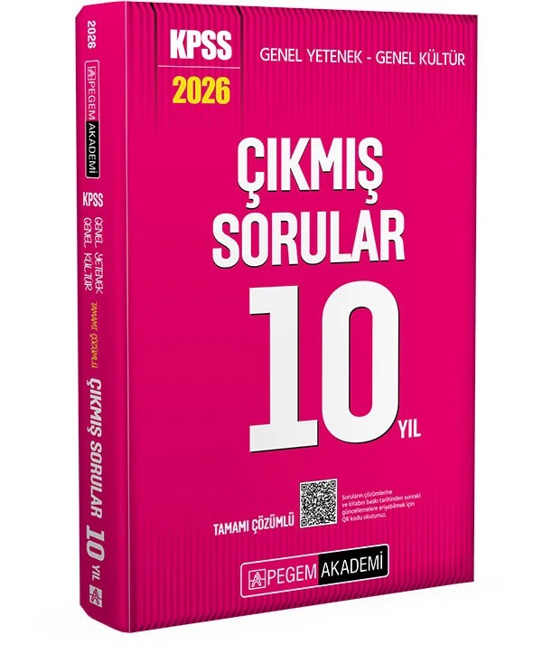 2026 KPSS Genel Yetenek Genel Kültür Tamamı Çözümlü Çıkmış Sorular 10 Yıl – Pegem Akademi Yayıncılık kitap kapağı
