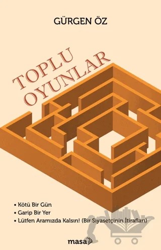 Toplu Oyunlar – Gürgen Öz – Masa Kitap kitap kapağı