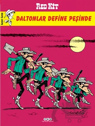 Red Kit 74 - Daltonlar Define Peşinde – Morris – Yapı Kredi Yayınları kitap kapağı