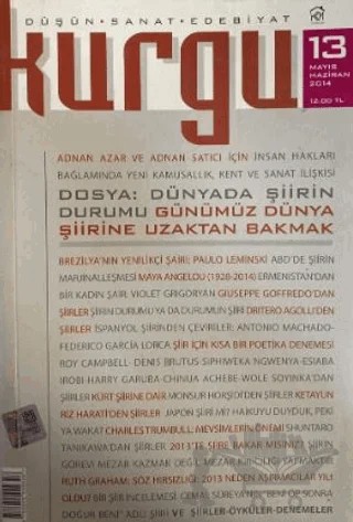 Kurgu Düşün Sanat Edebiyat Dergisi Sayı: 13 Mayıs - Haziran 2014 – Kurgu Kültür Merkezi kitap kapağı