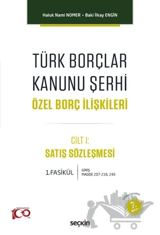 Türk Borçlar Kanunu Şerhi Özel Borç İlişkileri – Haluk Nami Nomer, Baki İlkay Engin – Seçkin Yayıncılık kitap kapağı
