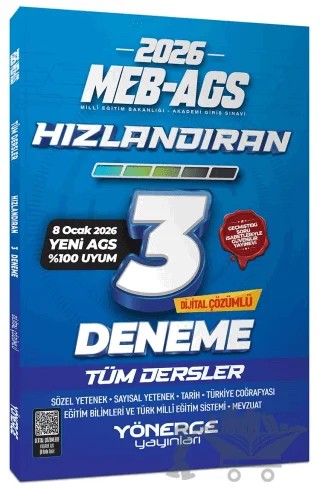 2026 MEB-AGS Tüm Dersler Hızlandıran 3 Deneme Çözümlü – Kolektif – Yönerge Yayınları kitap kapağı