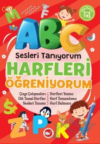 Sesleri Tanıyorum - Harfleri Öğreniyorum – Tuba Öztürk – Beyaz Balina Yayınları kitap kapağı