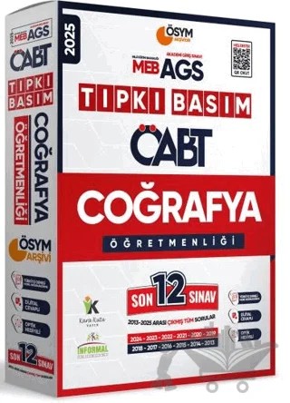 2025 MEB-AGS ÖABT Coğrafya Öğretmenliği ÖSYM Tıpkı Basım 12lİ Deneme Paketi Dijital Çözümlü – Kolektif – Karakutu Yayın kitap kapağı