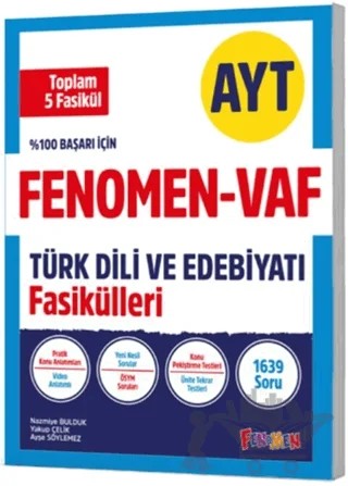 AYT VAF Türk Dili ve Edebiyatı Fasikülleri Seti – Kolektif – Fenomen Yayınları kitap kapağı
