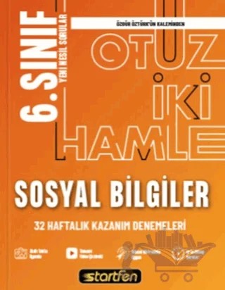 6. Sınıf Sosyal Bilgiler 32 Haftalık Kazanım Denemeleri – Kolektif – Startfen Yayınları kitap kapağı
