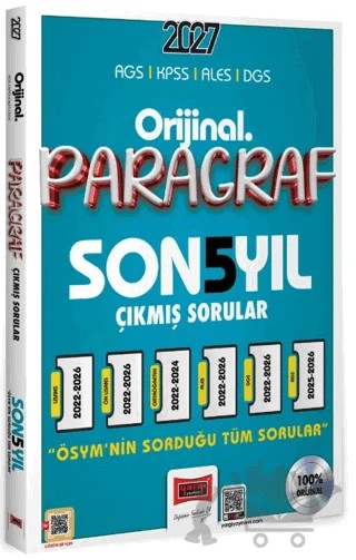 2027 KPSS AGS ALES DGS Orijinal Paragraf Son 5 Yıl Çıkmış Sorular – Kolektif – Yargı Yayınevi kitap kapağı
