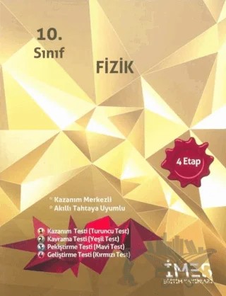 10. Sınıf 4 Etap Fizik Soru Bankası – Kolektif – İMES Eğitim Yayınları kitap kapağı