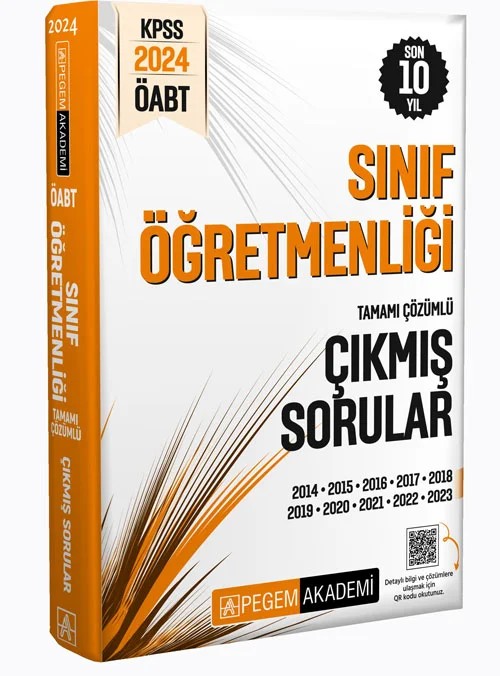 2024 KPSS ÖABT Sınıf Öğretmenliği Tamamı Çözümlü Çıkmış Sorular – Pegem Akademi Yayıncılık kitap kapağı