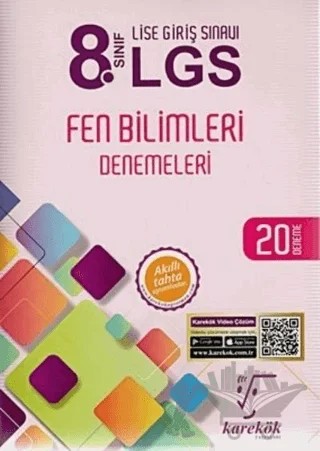 8. Sınıf LGS Fen Bilimleri Denemeleri 20 Deneme – İnan Şarman – Karekök Yayıncılık kitap kapağı